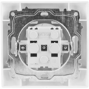 Tomada individual VCX WESA LC 13 com contacto de proteção, Type E, 16A 250V, branco