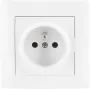 Tomada individual VCX WESA LC 13 com contacto de proteção, tipo E, 16A 250V, branco