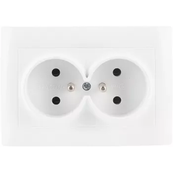 VCX WESA LC 16 Tomada dupla com contacto de proteção, encastrar, 16 A, 250 V, branca