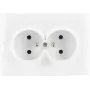 VCX WESA LC 16 Tomada dupla com contacto de proteção, encastrar, 16 A, 250 V, branca