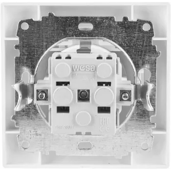 VCX WESA LC 18 tomada Schuko com tampa basculante, montagem à superfície, IP44, branco