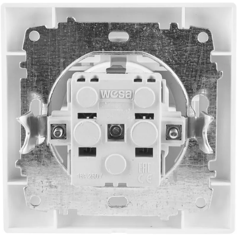 VCX WESA LC 18 tomada Schuko com tampa basculante, montagem à superfície, IP44, branco