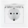 VCX WESA LC 18 tomada Schuko com tampa basculante, montagem à superfície, IP44, branco