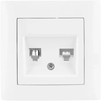 VCX WESA LC 42 tomada de ligação telefone-computador, branco