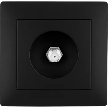 Tomada encastrada RTV-SAT VCX WESA LC 45, 3 saídas (TV, rádio, SAT), 75 Ohm, preto