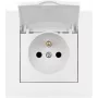VCX WESA LC 52 Tomada individual com contacto de proteção e tampa basculante, montagem à superfície, IP44, 16A, branco