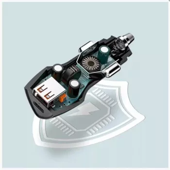 Carregador de carro Veger CC50 Rigorous PD38W (1A1C) preto