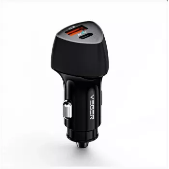 Carregador de carro Veger CC50 Rigorous PD38W (1A1C) preto