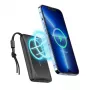 Powerbank Veger MagOn 10000 mAh branca - compatível com MagSafe, PD QC3.0 20W carregamento sem fios
