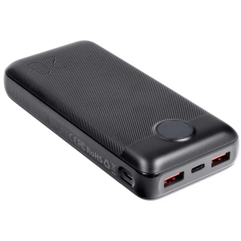 Power bank VEGER 20000 mAh 20W PD QC 3.0 2x USB-A USB-C preto