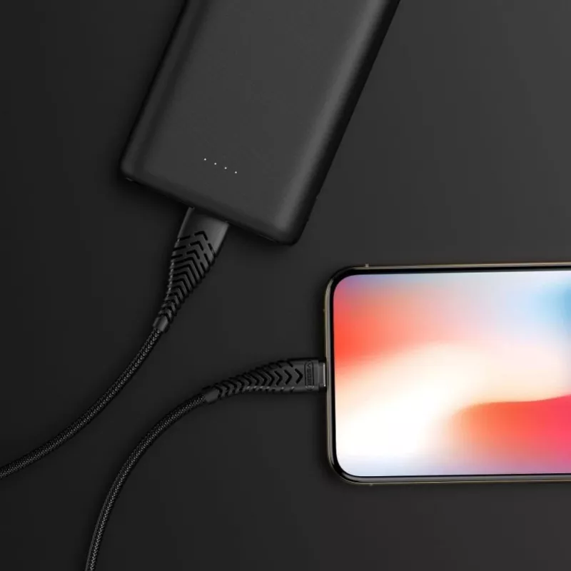Veger V105 Cabo USB-A para Lightning 1,2 m preto 2,4A carregamento e sincronização