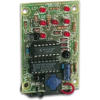 Kit de soldadura Velleman MK109 iluminação decorativa interior 6 lâmpadas verdes intermitentes