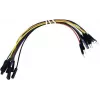 Velleman WJW011 conjunto de 40 cabos jumper de 15 cm ficha-fêmea para breadboard e prototipagem