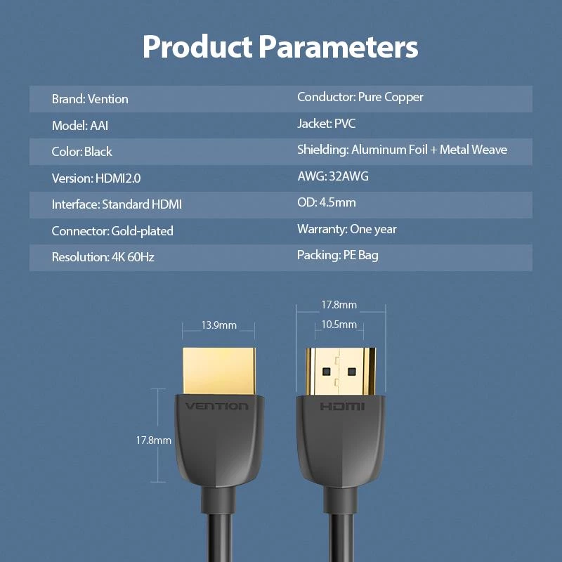VENTION AAIBH cabo HDMI 2m preto