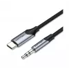 Cabo adaptador VENTION BGKHF USB-C para áudio 3,5 mm 1 m preto