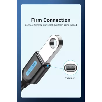 VENTION CCSBB cabo adaptador USB 2.0 Type-C macho para USB-A fêmea 0,15m preto