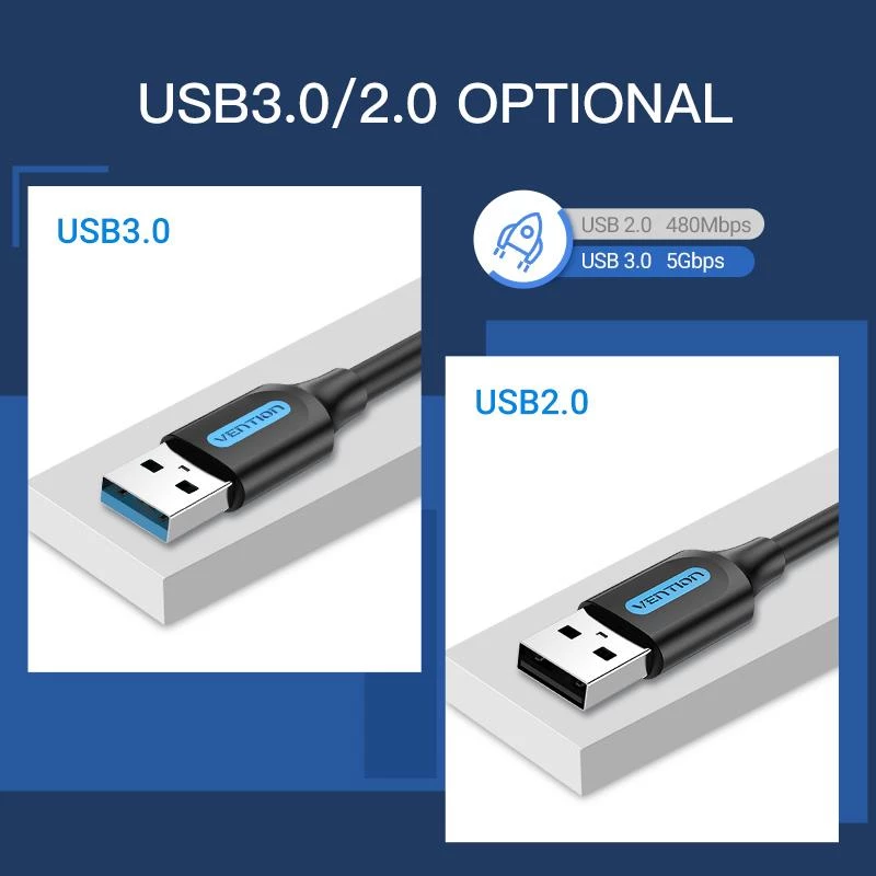 VENTION CONBI cabo USB 3.0 macho para macho 3m preto
