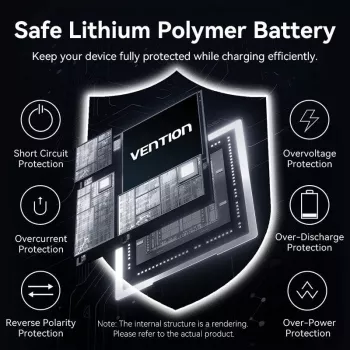Powerbank sem fios VENTION FKHH0 10000mAh 35W PD/QC Cinzento