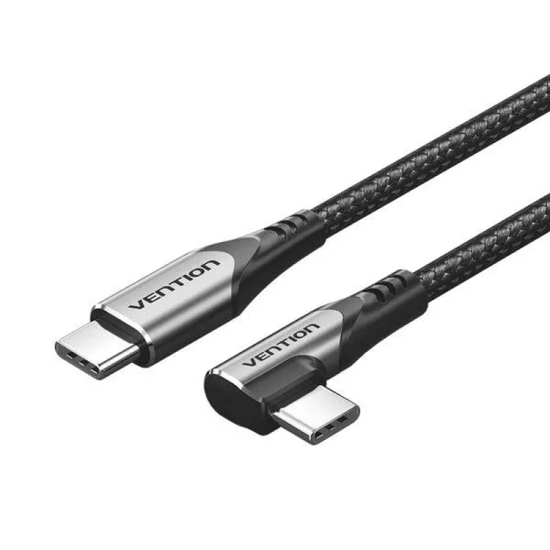 VENTION TRAHF Cabo USB-C para USB-C 1m cinzento 10Gbps 100W PD 4K Vídeo