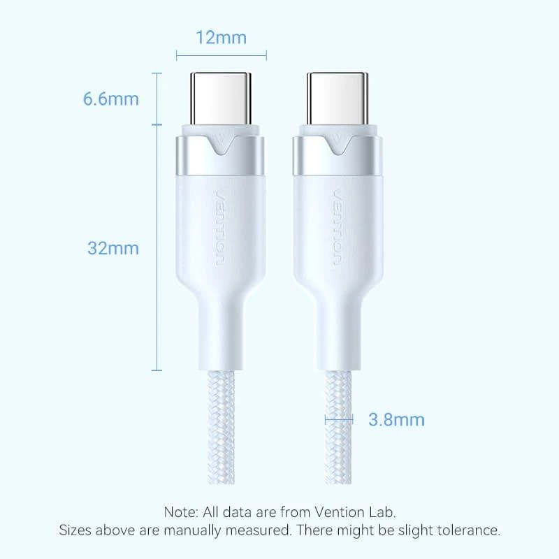 VENTION TRDBF cabo USB-C para USB-C 1m preto