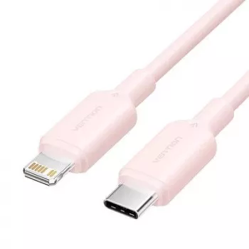 VENTION Cabo USB-C para Lightning 1m rosa LAKPF - Carregamento rápido PD 20W e sincronização de dados 480Mbps
