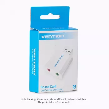 VENTION VAB-S13 placa de som USB 2.0 com hub de 2 portas