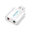 VENTION VAB-S13 placa de som USB 2.0 com hub de 2 portas
