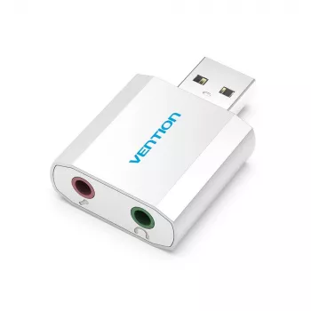 VENTION VAB-S13 placa de som USB 2.0 com hub de 2 portas