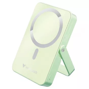 Power bank sem fios magnética Verbatim Charge 'n' Go com suporte 10000mAh USB-C PD 3.0 verde