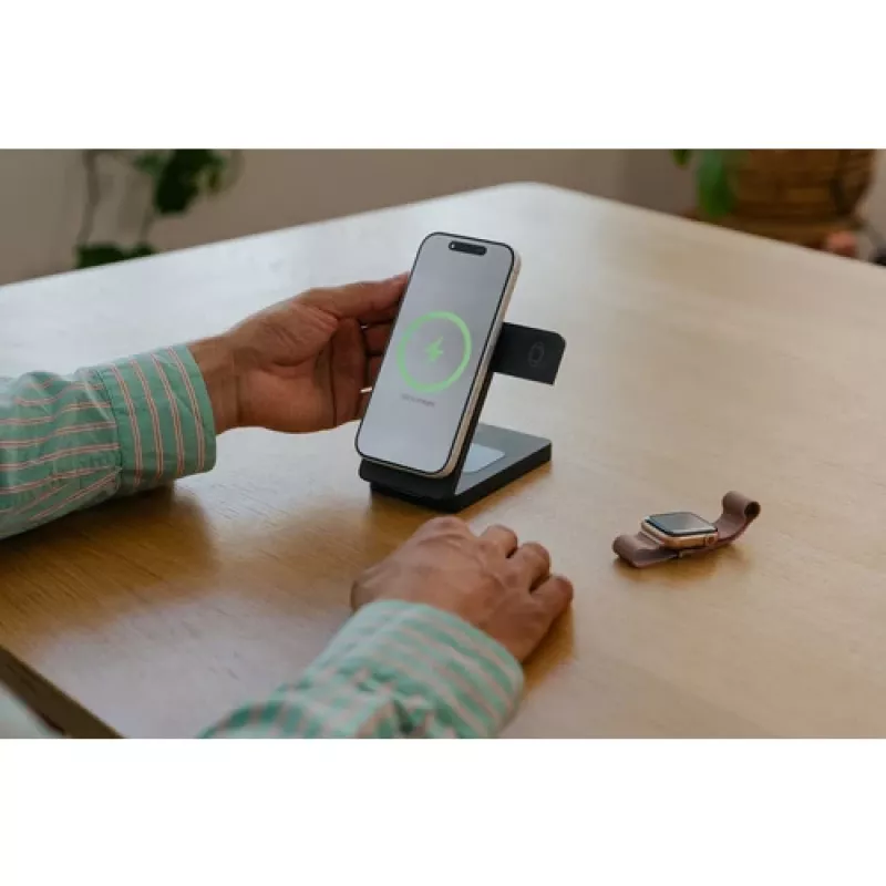 Power bank Verbatim Charge 'n' Go Qi2 10000 mAh, suporte magnético, cinzento