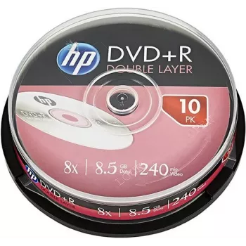 Verbatim DVD+R DL HP 8.5GB 8x Double Layer disco gravável pack de 10 Cake Box