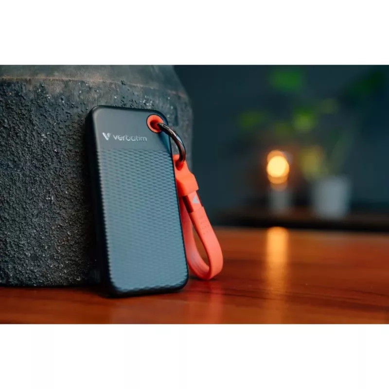 Verbatim Pocket SSD 256GB USB 3.2 Gen 2 Type-C Disco Externo de Estado Sólido Preto/Vermelho (32417)