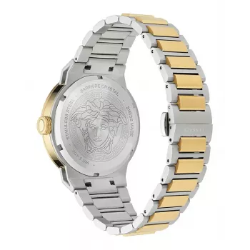 Relógio de homem VERSACE VE7E00423 43mm cronógrafo de quartzo suíço aço inoxidável mostrador azul