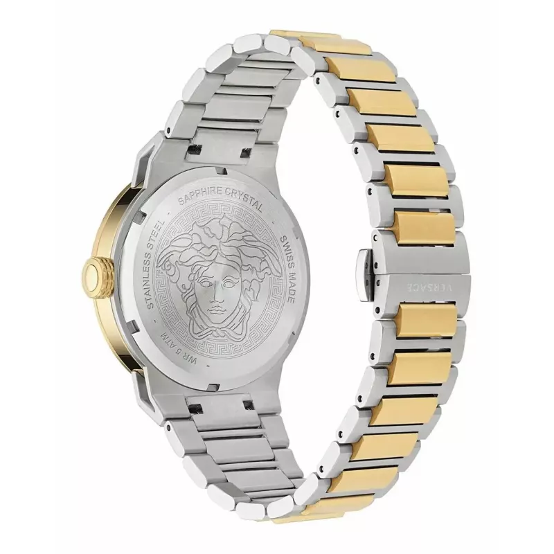 Relógio de homem VERSACE VE7E00423 43mm cronógrafo de quartzo suíço aço inoxidável mostrador azul
