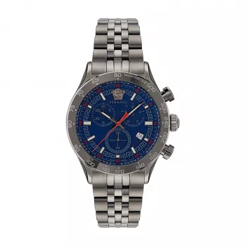 Relógio Versace homem VE2U00722 44mm Swiss Quartz GMT aço inoxidável