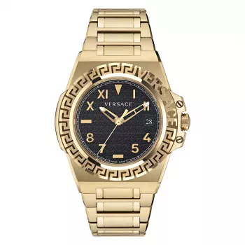 Relógio cronógrafo de homem Versace V-Chrono suíço quartzo VE3I00522 44mm aço inoxidável mostrador azul