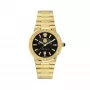 VERSACE V-Chrono relógio de homem VE7G00323 38mm mostrador preto bracelete de couro