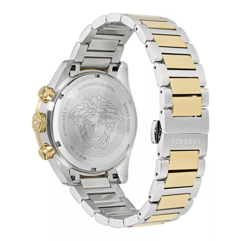 VERSACE V-Extreme Pro Relógio Homem Swiss-Quartz VE6K00423 43mm Aço Inoxidável Mostrador Preto