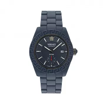Versace V-Extreme Pro relógio de homem suíço de quartzo VE7K00223 43mm aço inoxidável mostrador preto bracelete prateada