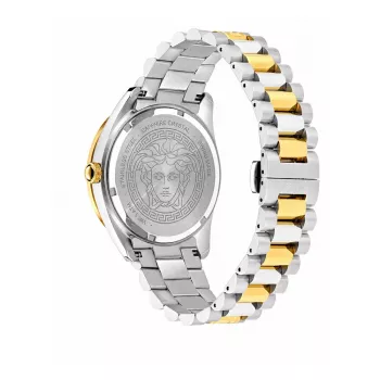 VERSACE V-Race relógio de homem Swiss Quartz aço inoxidável 42mm mostrador preto VE8E00424