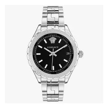Relógio de senhora suíço de quartzo Versace V-Race V12020015 - 35mm aço inoxidável, vidro safira, mostrador branco