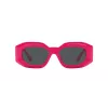 VERSACE VE4425U536787 óculos de sol de mulher em forma de olho de gato Havana acetato cinzento escuro poliamida 54mm