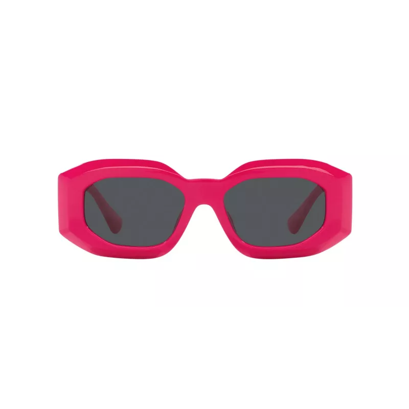 VERSACE VE4425U536787 óculos de sol de mulher em forma de olho de gato Havana acetato cinzento escuro poliamida 54mm