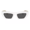 VERSACE VE4432U40187 Óculos de sol de mulher Cat-Eye - Armação de acetato preta, lentes de policarbonato cinzentas, proteção UV400
