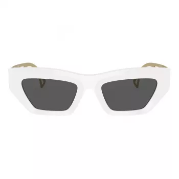 VERSACE VE4432U40187 Óculos de sol de mulher Cat-Eye - Armação de acetato preta, lentes de policarbonato cinzentas, proteção UV400