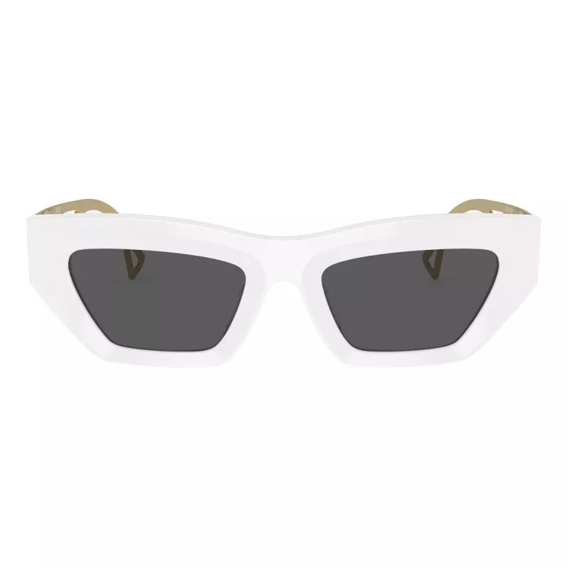 VERSACE VE4432U40187 Óculos de sol de mulher Cat-Eye - Armação de acetato preta, lentes de policarbonato cinzentas, proteção UV400