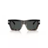 Óculos de sol retangulares de homem VERSACE VE4464-545687, armação cinzenta transparente, lentes cinzento-escuro, 52 mm