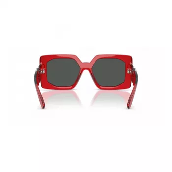 VERSACE VE4478U550087 Óculos de sol de mulher - Armação de acetato preta, lentes de policarbonato cinzentas, largura da lente 55 mm, proteção 100% UV400