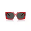 VERSACE VE4478U550087 Óculos de sol de mulher - Armação de acetato preta, lentes de policarbonato cinzentas, largura da lente 55 mm, proteção 100% UV400