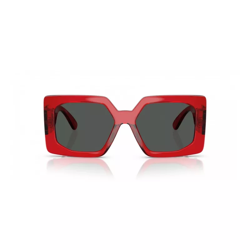VERSACE VE4478U550087 Óculos de sol de mulher - Armação de acetato preta, lentes de policarbonato cinzentas, largura da lente 55 mm, proteção 100% UV400